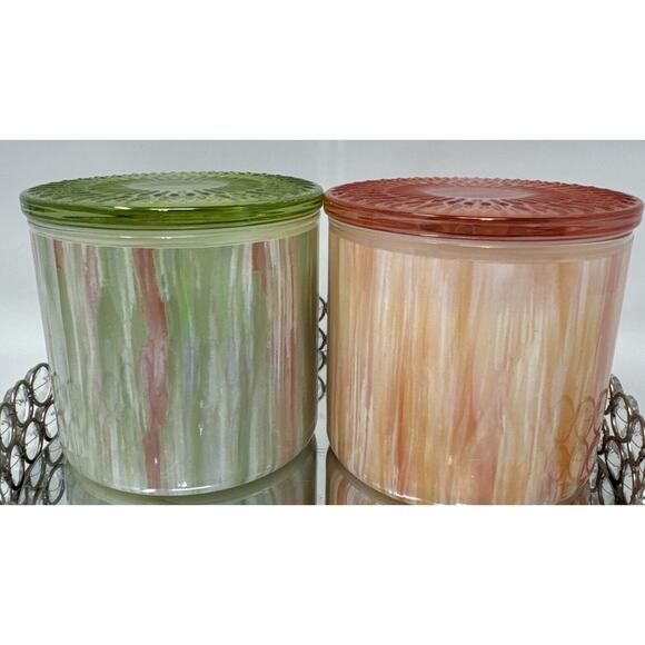 Bundle of 2 Bath & Body Works Flower Cart & Spring Clementine Glass Lid Candles - Picture 4 of 5
